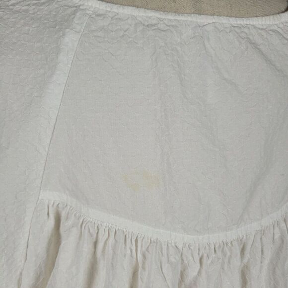 Free People Top Large White Brynn Tunic Peasant Cottagecore Hippie Babydoll - Picture 10 of 10
